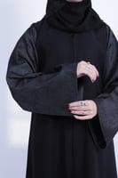 عبايه نص كلوش تدخيلة كم كامل-722