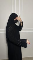 عباية نص كلوش بتدخيلة سوداء-859