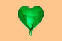 بالون هيليوم أخضر لامع