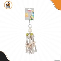 زولكس لعبة من الحبال والخرز والخشب للببغاوات والطي...