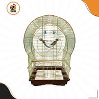 قفص طيور متوسط الحجم مع كوخ قماش للنوم مقاس 57سم ا...