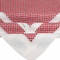 شماغ بروجيه رجالي أحمر خطوط بيج - موديل 2