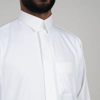 ثوب الأصيل سيجنتشر رجالي: سحاب (قلاب) - أبيض