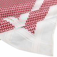 شماغ بروجيه رجالي أحمر خطوط بيج - موديل 2