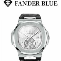 ساعة فندر بلو جلد