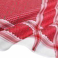 شماغ العجلان الذهبي - رجالي احمر غامق شلش ختم اسود