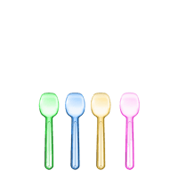 جواد ليداري ملعقة ملونة 85 مم 125 قطعة / 1400376