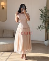 فستان نود وردي تل