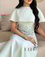 فستان تيفاني بكاب كريستالات ناعمة