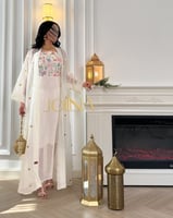 جلابية قطعتين ابيض