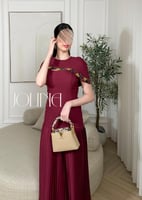 فستان برغندي قطعتين