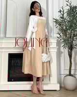 فستان لون بيج