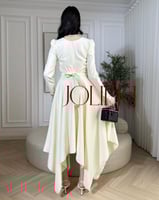 فستان سكري باكمام ريش