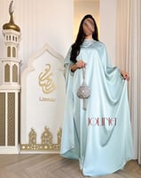 جلابيه تيفاني واسعه بتطريز كريستال