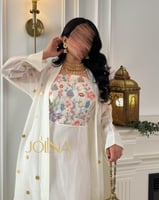 جلابية قطعتين ابيض