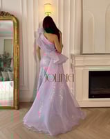 فستان سهرة بنفسجي فاتح