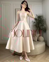 فستان قطعتين لون بيج