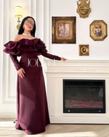 فستان عنابي