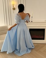 فستان سهرة سماوي