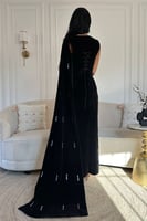 فستان اسود مخمل