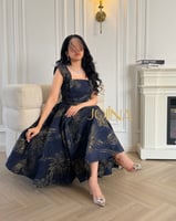 فستان كحلي ميدي