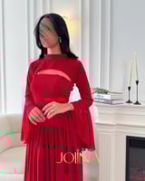 فستان احمر قطعتين