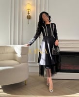 فستان اسود ميدي