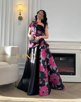 فستان سهرة اسود مورد