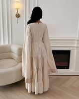 جلابية بيج باكمام طويلة