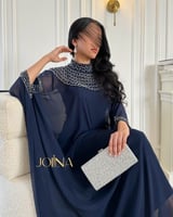 فستان كحلي طويل