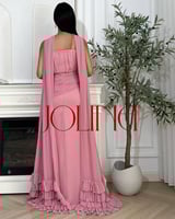 فستان فوشي قطعتين