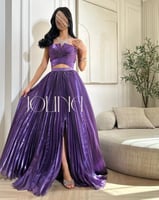 فستان قطعتين بنفسجي