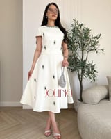 طقم سكري بتطريز كريستال