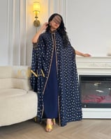 جلابية كحلي قطعتين