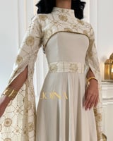 جلابيه مطرزة ذهبي