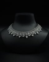طقم اكسسوار كوليه ممتلئ فصوص زركون متدلية