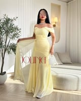 فستان اصفر فاتح