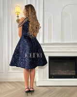 فستان كحلي ميدي