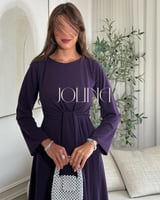 فستان موف باكمام