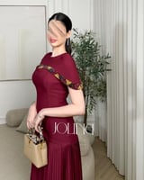 فستان برغندي قطعتين