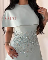 فستان تيفاني بكاب كريستالات ناعمة