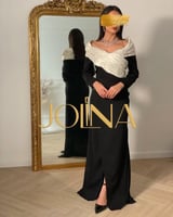 فستان اسود .