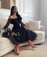 فستان اسود ميد