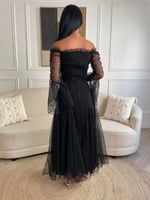 فستان اسود ميد