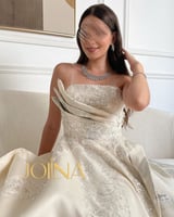 فستان سهرة سكري