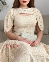 فستان دانتيل بيج بكاب مطرز بقصوص