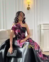 فستان سهرة اسود مورد