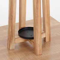 طقم شمعدان ناتشورال خشبي - معدن أسود