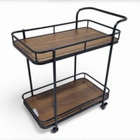 عربة تقديم كازا خشب بني