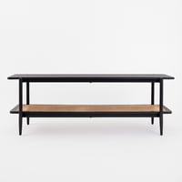 طاولة تلفزيون فورج بتصميم عصري – أسود 160 سم مع رف...